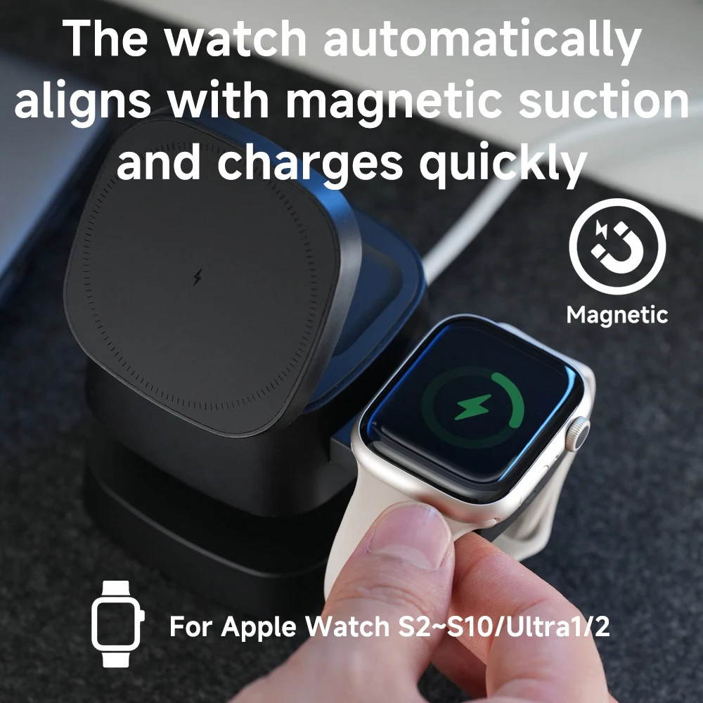 Magnetic 3 in 1 Wireless Charg - مراجعة Smartwatch Watches Compatible With Iphone وسعره