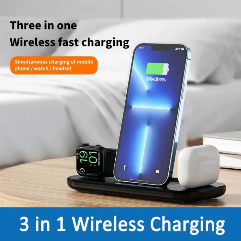 Foldable 3 In 1 Wireless Charg - مراجعة Watch Xs8 وسعره