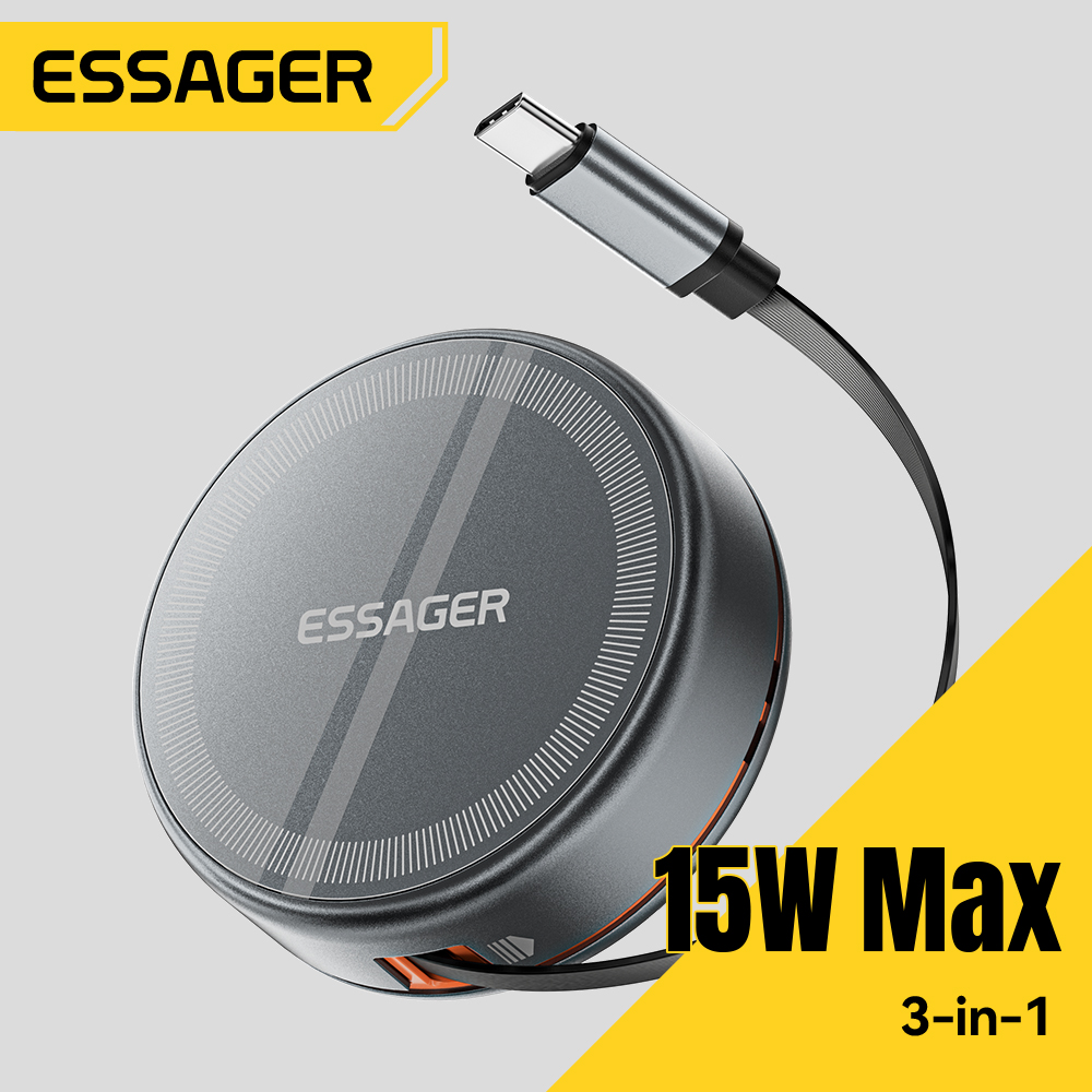 Essager 15W 3 in 1 Magnetic Wi - مراجعة Smartwatch Apple Watch وسعره
