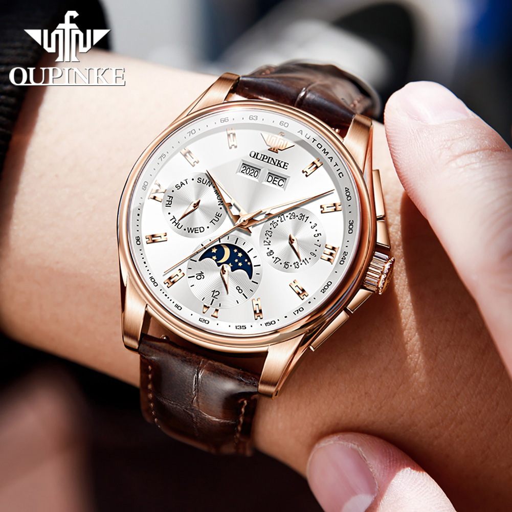OUPINKE Men's Watches Casual T - مراجعة Anti-Magnetic Watch وسعره
