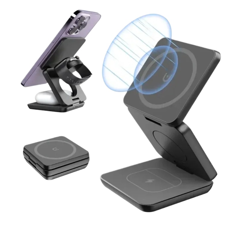 3 in 1 Foldable Magnetic Wirel - مراجعة Smartwatch Watches Compatible With Iphone وسعره