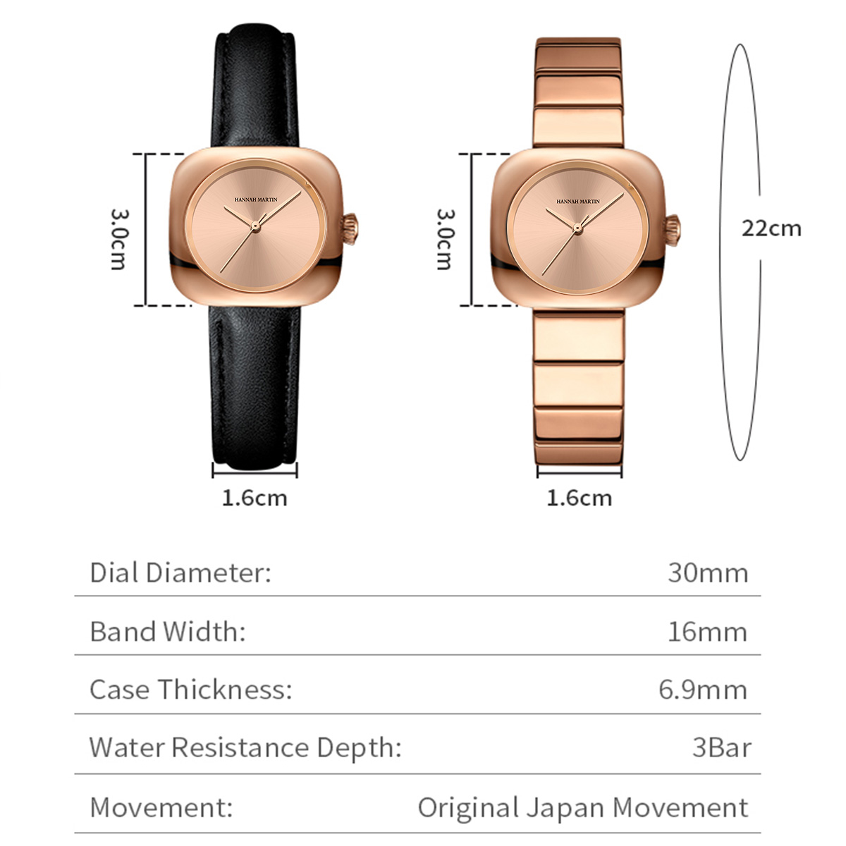HANNAH MARTIN Women Watch Quar - مراجعة Anti-Magnetic Watch وسعره