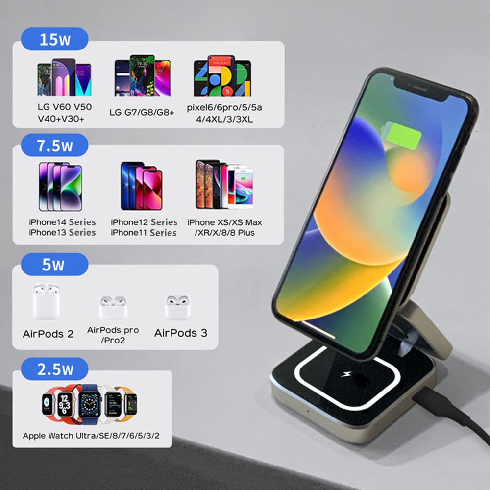 Foldable Magnetic Wireless Cha - مراجعة Smartwatch Apple Watch وسعره