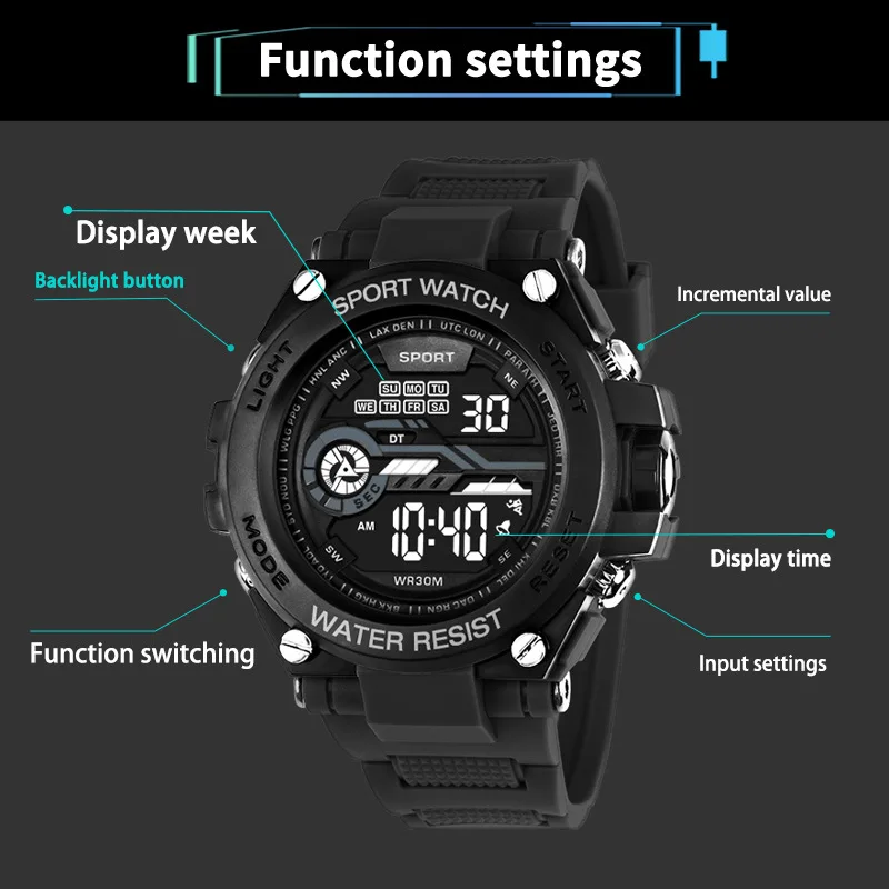 YIKAZE Men's Sports Watch Wate - مراجعة Tide Watch Surf وسعره