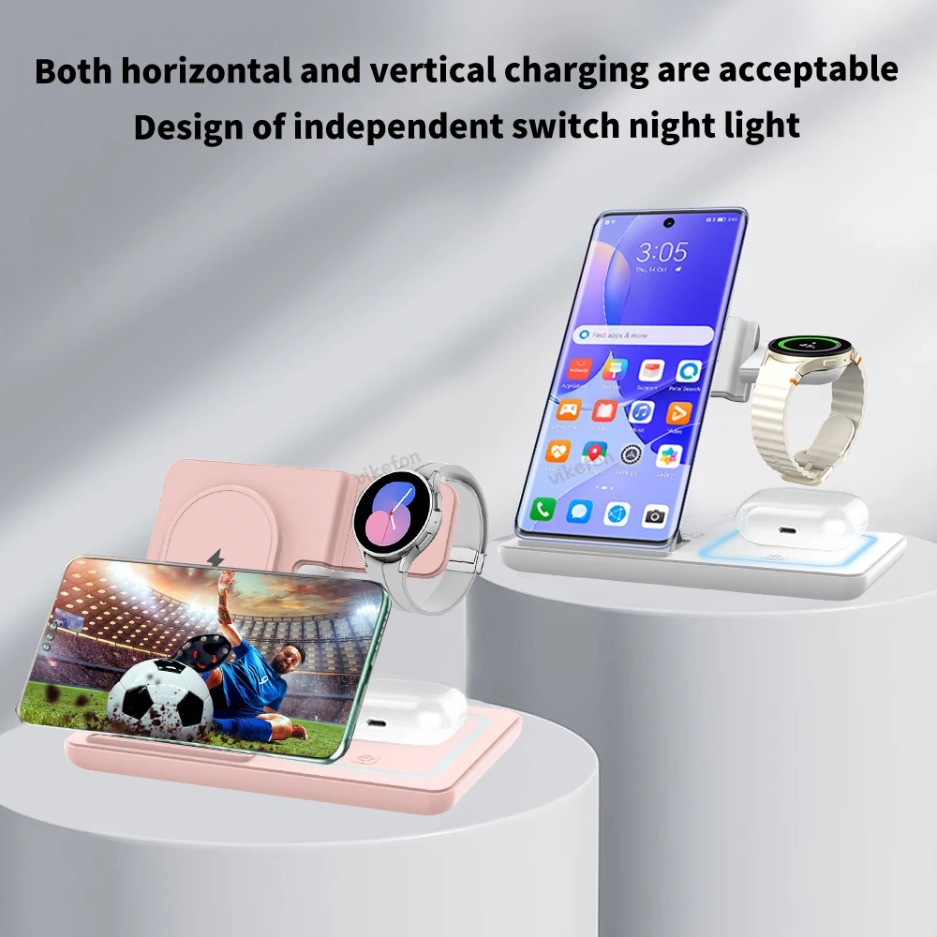 3 In 1 Foldable Wireless Charg - مراجعة Smartwatch Apple Watch وسعره
