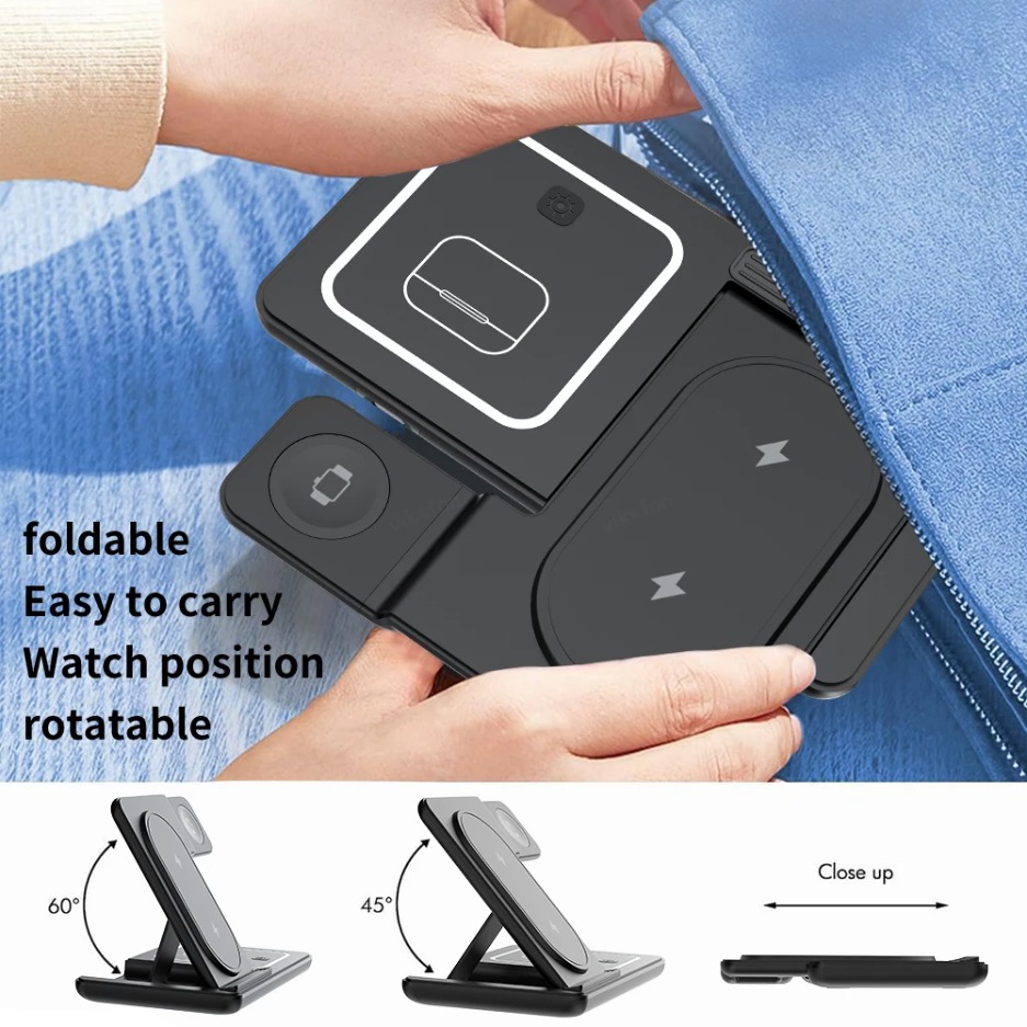 3 In 1 Foldable Wireless Charg - مراجعة Smartwatch Apple Watch وسعره