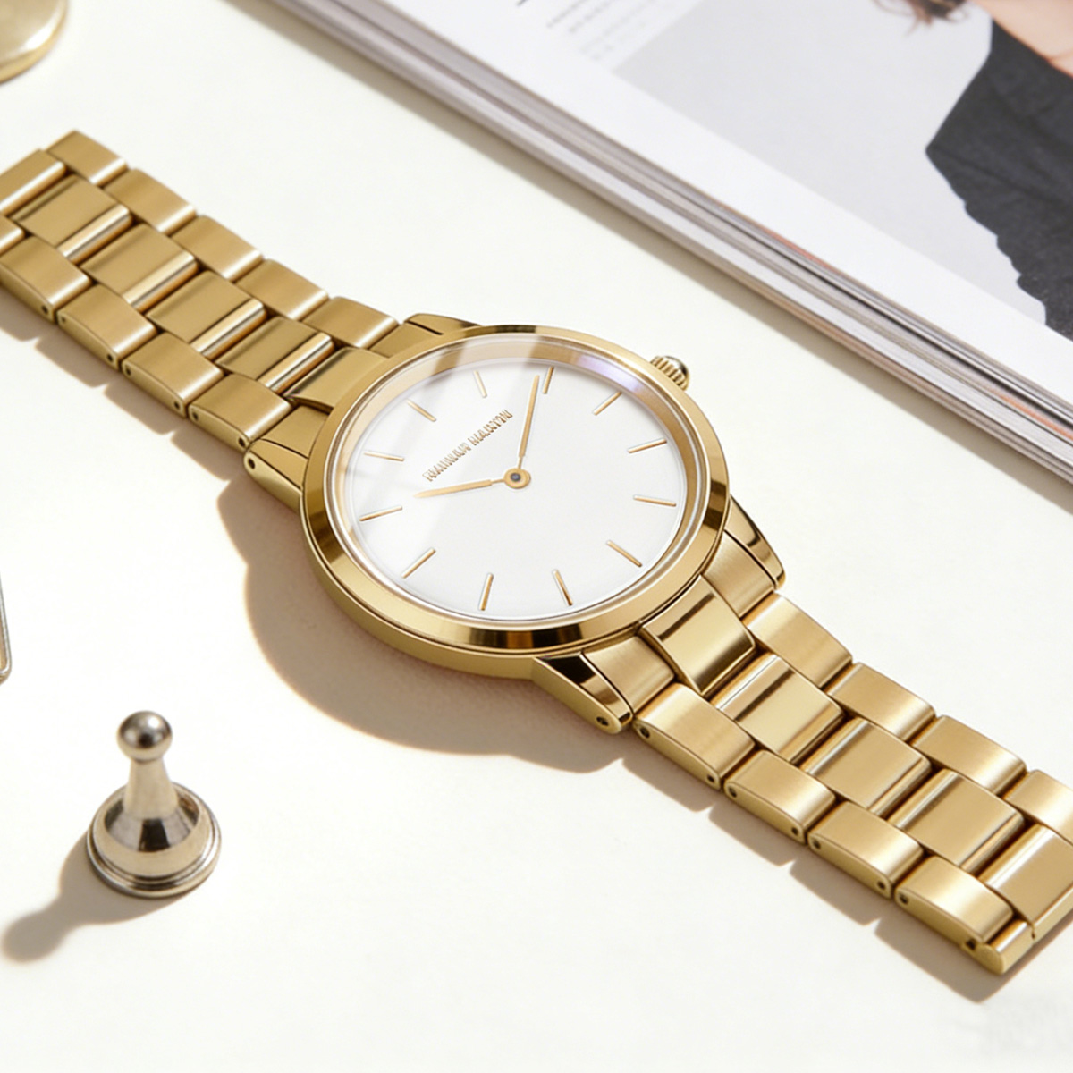 Womens Watch Rose Gold Stainle - مراجعة Anti-Magnetic Watch وسعره