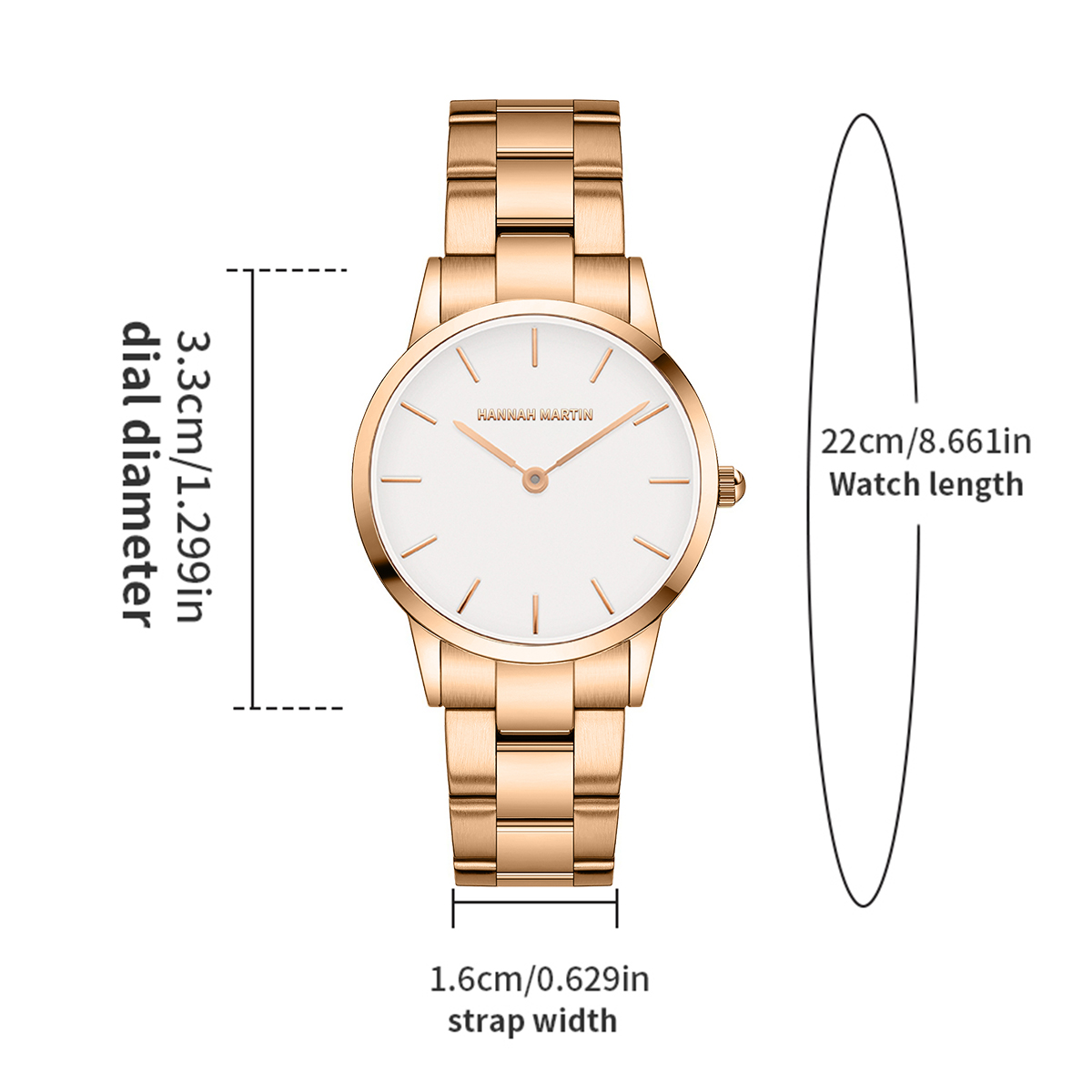 Womens Watch Rose Gold Stainle - مراجعة Anti-Magnetic Watch وسعره