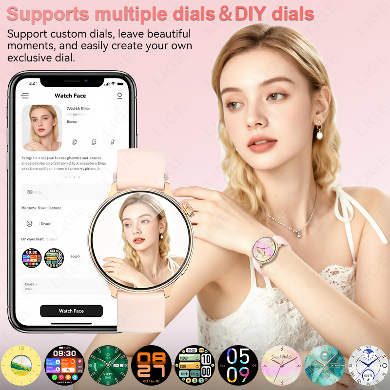 LIGE Stylish Round Women Smart - مراجعة Smartwatch Stylish Watches For Women وسعره