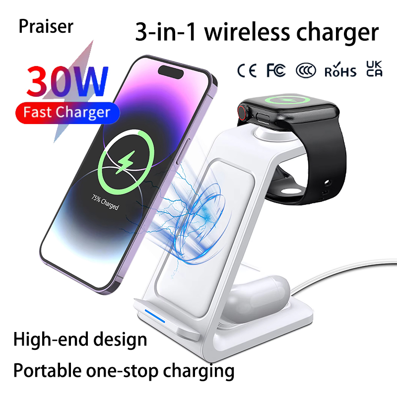 15W 3 in 1 Wireless Charger St - مراجعة Smartwatch Apple Watch وسعره