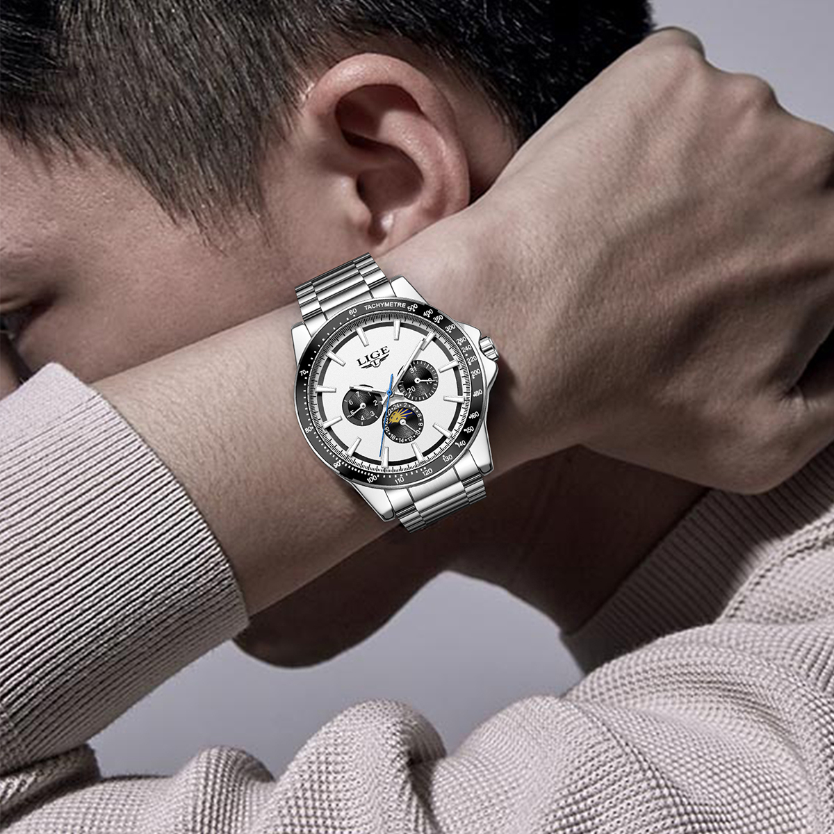 LIGE brand luxury watches mens - مراجعة Smartwatch Watches Brands For Men وسعره