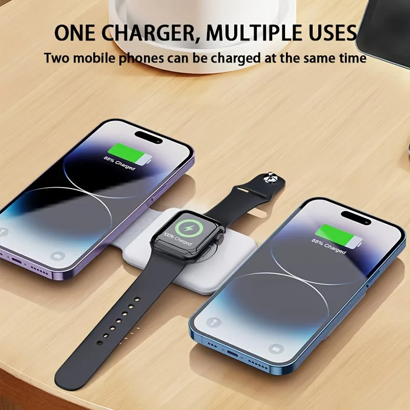3 in 1 Portable Magnetic Wirel - مراجعة Smartwatch Apple Watch وسعره